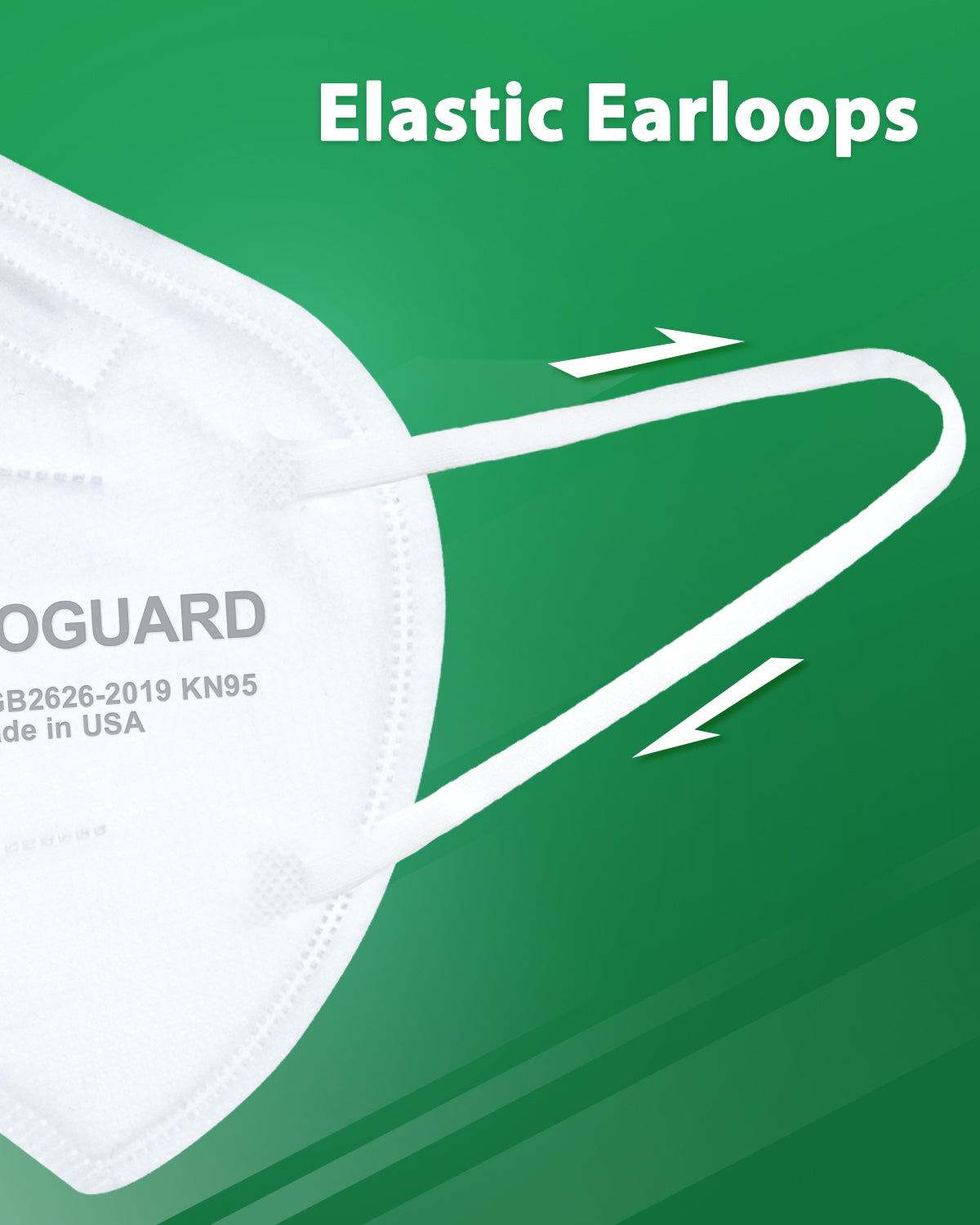 Made in USA EG EcoGuard KN95 Face Mask 5-Layers Protection, 12 Pcs
