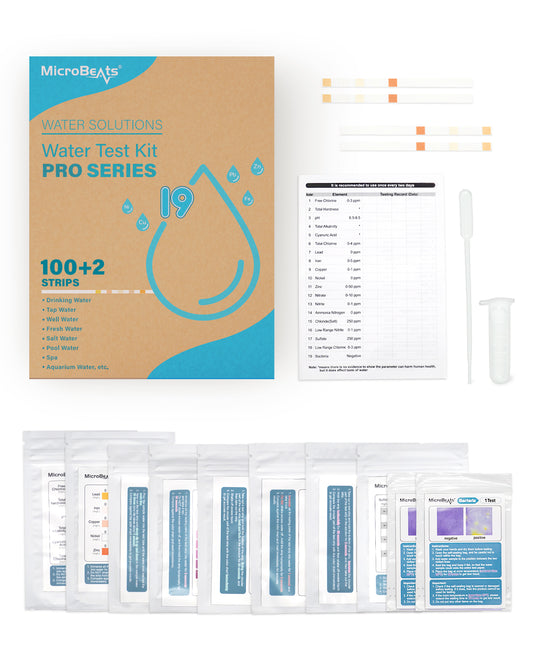 Water Testing Kits for Drinking Water, MicroBeats PRO Series 19 in 1 Water Test Kit