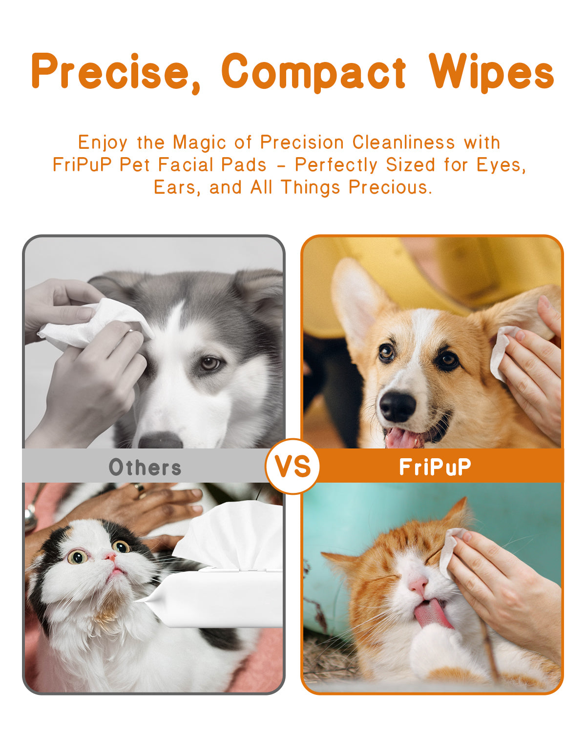 FriPuP Pet Face Wipes for Dogs