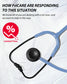 FriCARE Lightweight Stethoscope - Dual Head, Doctor Stethoscopes with Name Tag Eartips