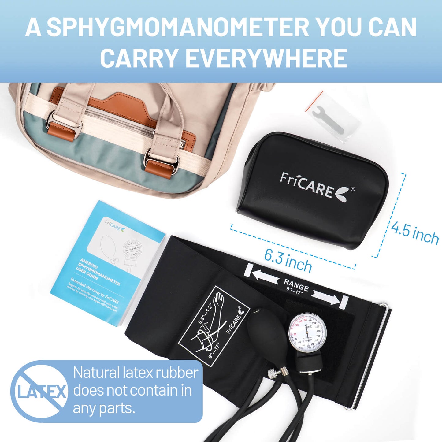 FriCARE Sphygmomanometer Manual Blood Pressure Cuff