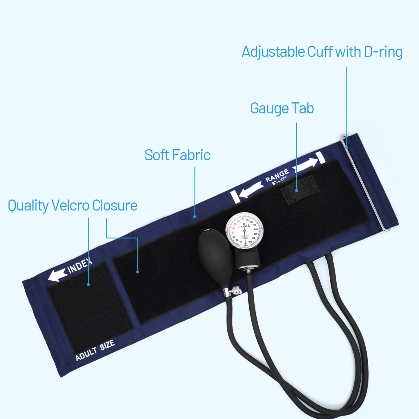 Blood Pressure Cuff adult 25-35cm Nibp Cuffnylon Oxford Single Tube for Blood  Pressure Monitor Accessori Machine Biolight Comen